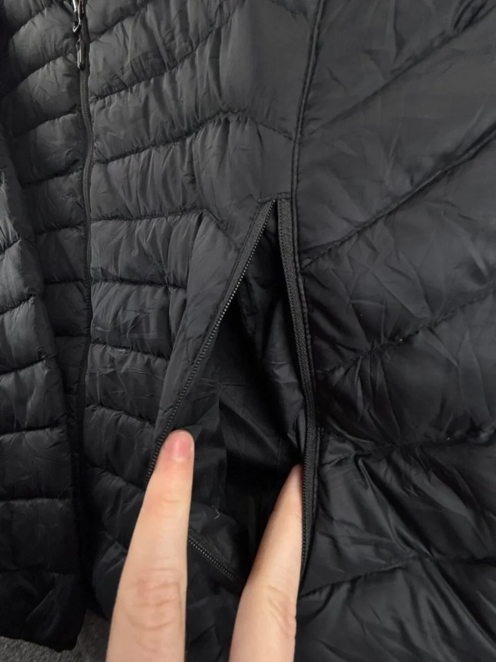 Marmot Men 600 Fill Black Down Insulated Winter Jacket Size Large Zip Pockets